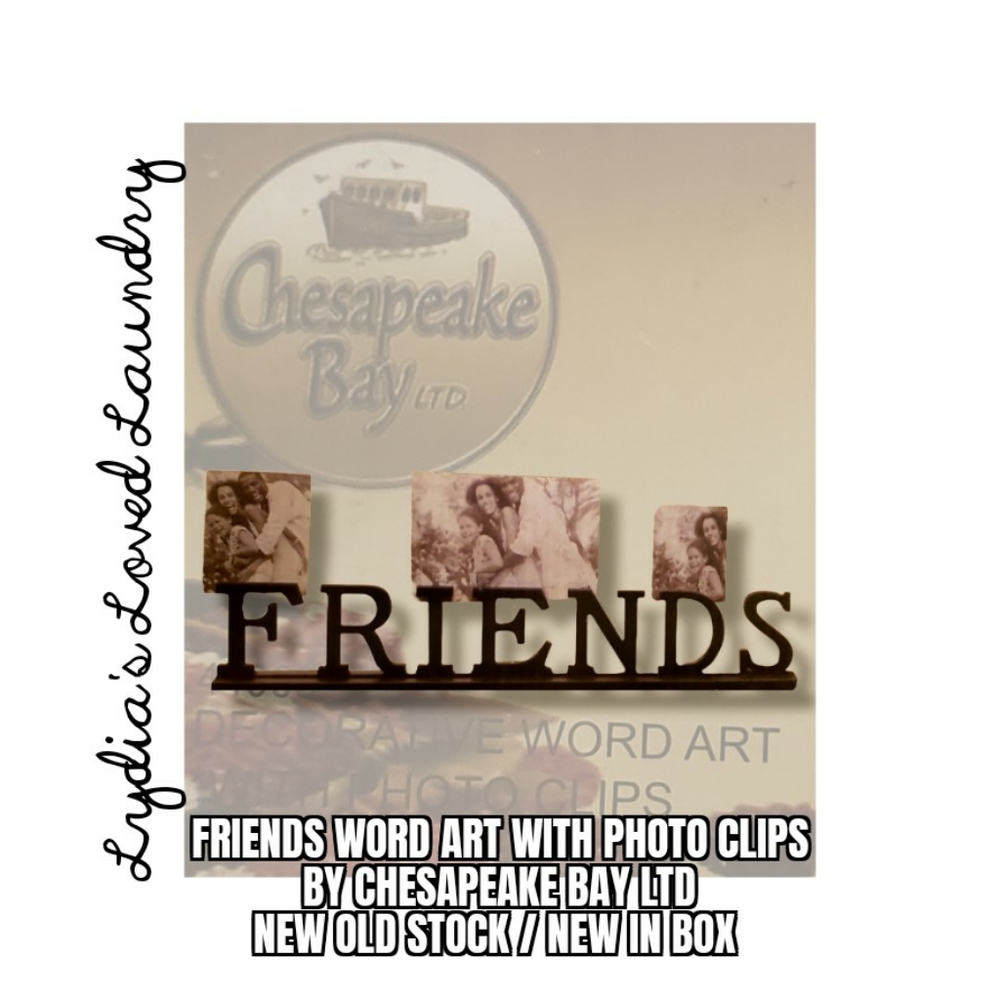 💥 5/$10 Friends Word Art With Photo Clips - Chesapeake Bay LTD